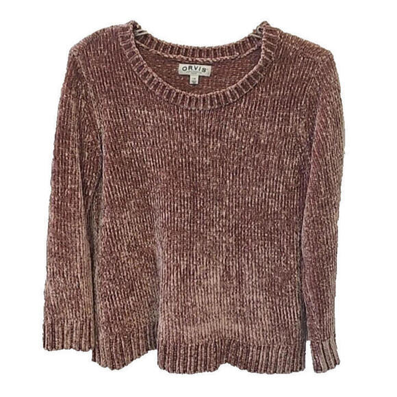 Orvis Chenille Rose Cottagecore Cozycore Classic‎ Pullover Sweater Large - Picture 1 of 10